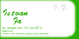 istvan fa business card